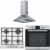 Franke İnox Ankastre Set FHNL 604 4G XS E + FSL 86 H XS + FDL 6165 XS