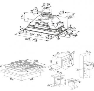 Franke Ankastre Set FHNL 604 4G X E + FSL 82 H XS + FBI 525 GR