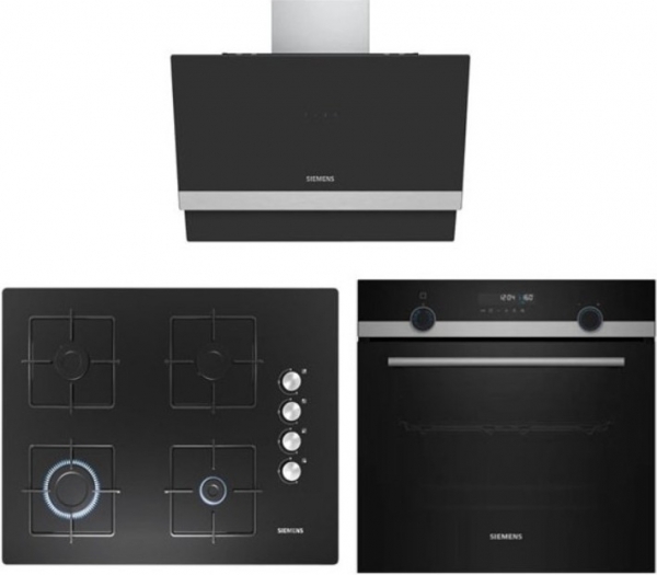 Siemens Siyah Ankastre Set EO7C6PO12O + HB557JEB6T + LC65KAJ60T