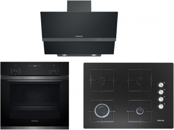 Siemens Siyah Ankastre Set EO7C6PO12O + HB237FEG0T + LC65KAJ30T