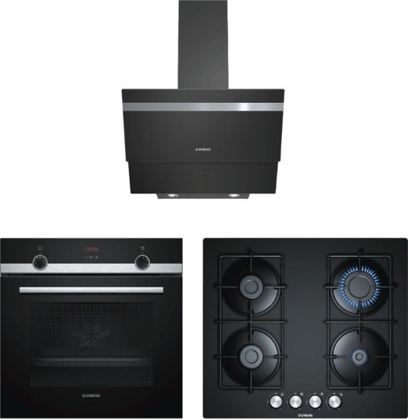 Siemens Siyah Ankastre Set EO6C6PB11O + HB534FER0T + LC65KA270T