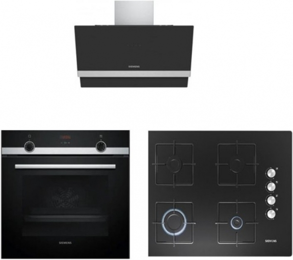 Siemens Siyah Ankastre Set EO7C6PO12O + HB514FBR0T + LC65KAJ60T