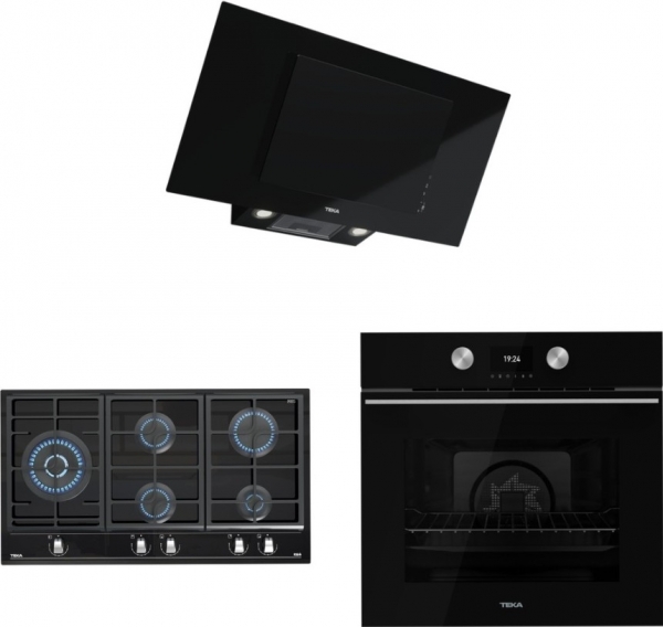 Teka Siyah Ankastre Set GZC 95320 XBC + HLB 8600 BK + DVT 98660 TBS BK
