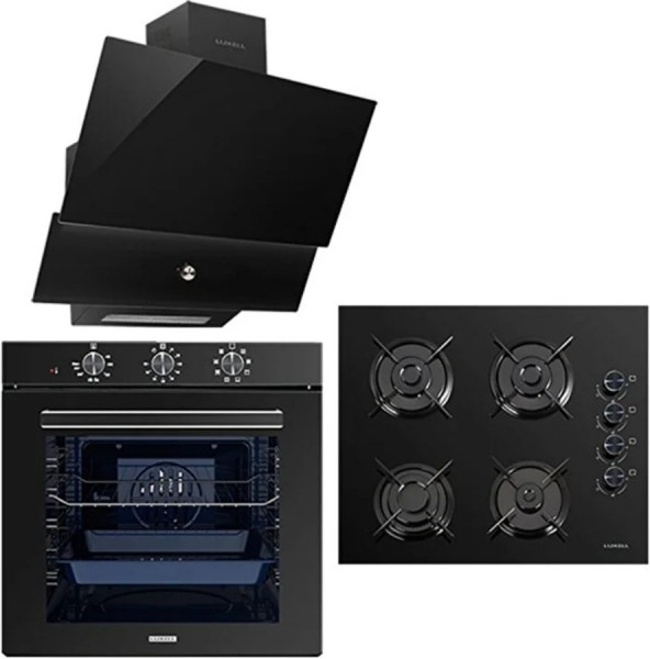 Luxell Siyah Ankastre Set OC88 + A68-SF3 + DA88