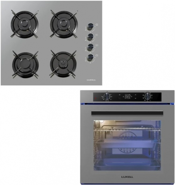 Luxell Gri 2'li Ankastre Set OC88 + A68-SGF3 +