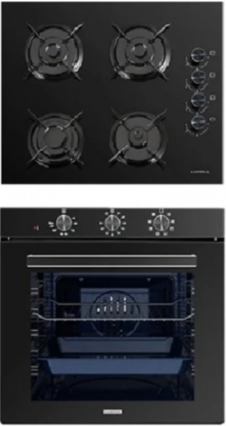 Luxell Siyah 2'li Ankastre Set OC88 + A68-SF3 +