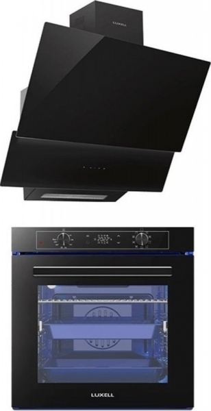 Luxell Siyah 2'li Ankastre Set + A68-SGF3 + 835