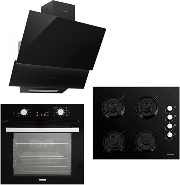 Luxell Siyah Ankastre Set 40TAHDF + B66-SGF3 + DA6 835
