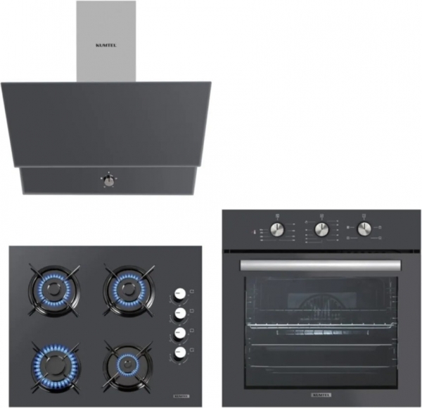 Kumtel Antrasit Gri Ankastre Set KO-40TAHDF + B66-S2 (MT) + DA6-830