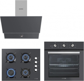 Kumtel Antrasit Gri Ankastre Set KO-40TAHDF + B66-S2 (MT) + DA6-830