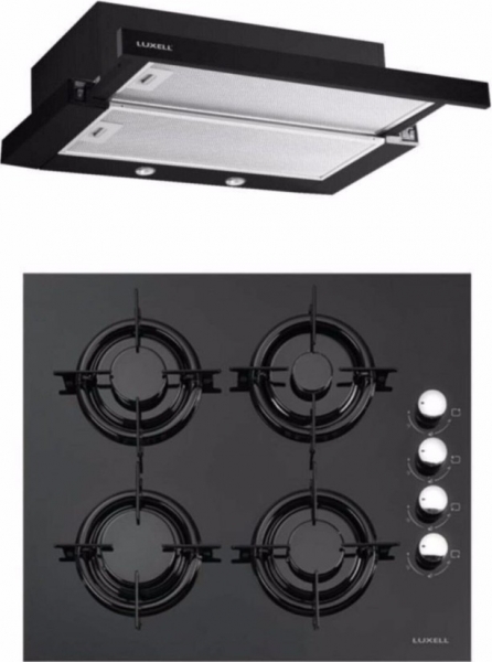 Luxell Siyah 2'li Ankastre Set LX-40 TAHDF + + DS6-905
