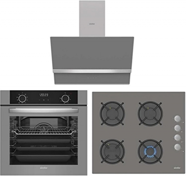 Simfer Airfry Gri Ankastre Set 3538 + 8217 + 8740