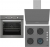 Simfer Gri Ankastre Set 3537 + SB8224 + 8715