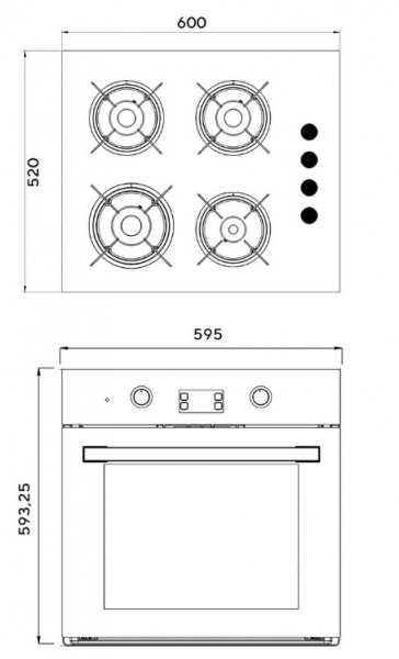 Kumtel Siyah Ankastre Set KO-40 TSHDF + B66