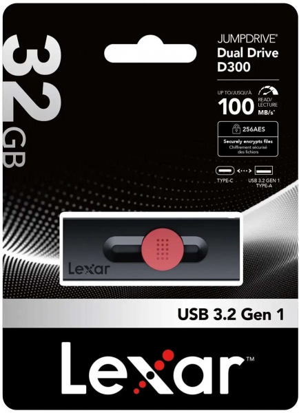 Lexar JumpDrive Dual Drive D300 Flash Bellek (32 GB)