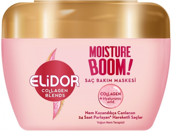 Elidor Collagen Blends Moisture Boom Saç Bakım Maskesi 160 ml Saç Kremi