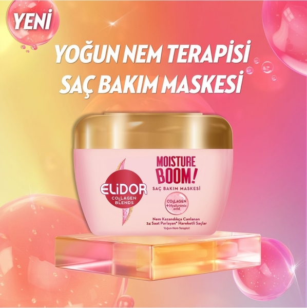 Elidor Collagen Blends Moisture Boom Saç Bakım Maskesi 160 ml Saç Kremi