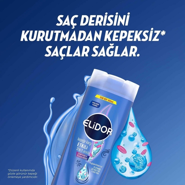 Elidor Superblend Kepeğe Karşı Etkili Çay Ağacı Yağı Aloe Vera 400 ml 2'si 1 Arada
