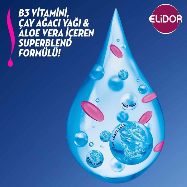 Elidor Superblend Kepeğe Karşı Etkili Çay Ağacı Yağı Aloe Vera 400 ml 2'si 1 Arada