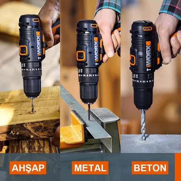 Worx WX370 Akülü Matkap