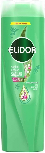 Elidor Superblend Sağlıklı Uzayan Saçlar Biotin Argan Yağı Arjinin 400 ml Şampuan