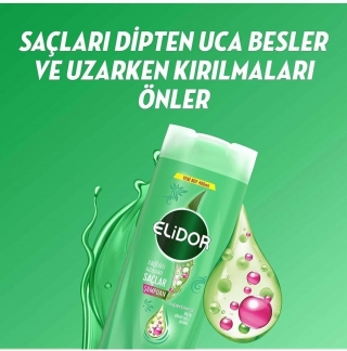Elidor Superblend Sağlıklı Uzayan Saçlar Biotin Argan Yağı Arjinin 400 ml Şampuan