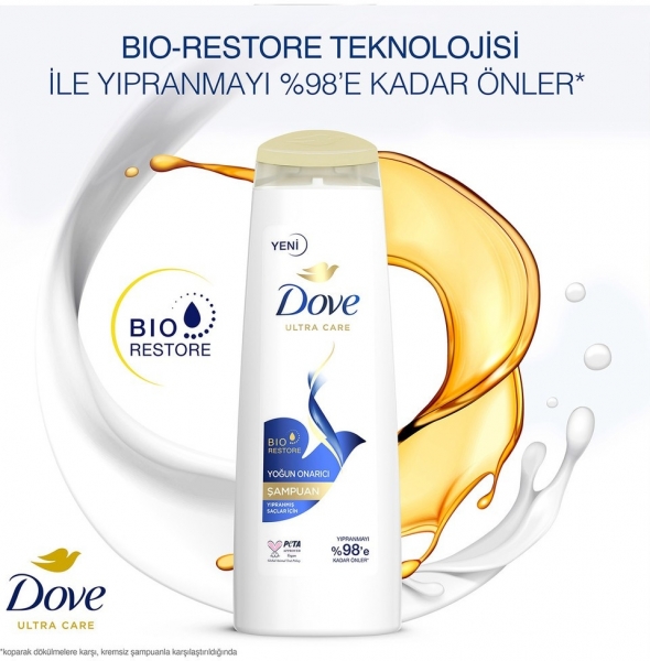 Dove Ultra Care Yoğun Onarıcı Saç Bakım 600 ml Şampuan