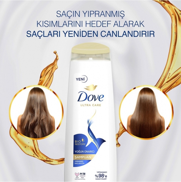 Dove Ultra Care Yoğun Onarıcı Saç Bakım 600 ml Şampuan