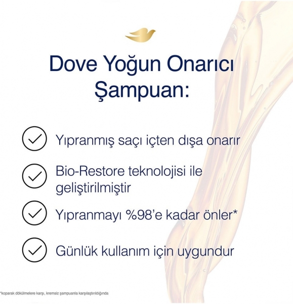 Dove Ultra Care Yoğun Onarıcı Saç Bakım 600 ml Şampuan