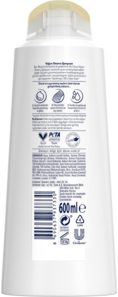 Dove Ultra Care Yoğun Onarıcı Saç Bakım 600 ml Şampuan