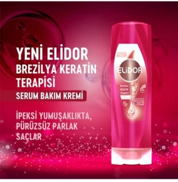 Elidor Brezilya Keratin Terapisi Hidrolize Keratin Marula Yağı 350 ml Saç Kremi
