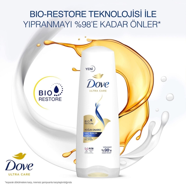 Dove Ultra Care Yoğun Onarıcı Yıpranmış Saçlar İçin 350 ml Saç Kremi