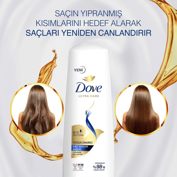 Dove Ultra Care Yoğun Onarıcı Yıpranmış Saçlar İçin 350 ml Saç Kremi