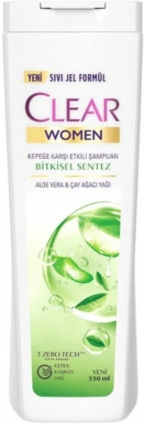 Clear Women Kepeğe Karşı Etkili Bitkisel Sentez 350 ml Şampuan