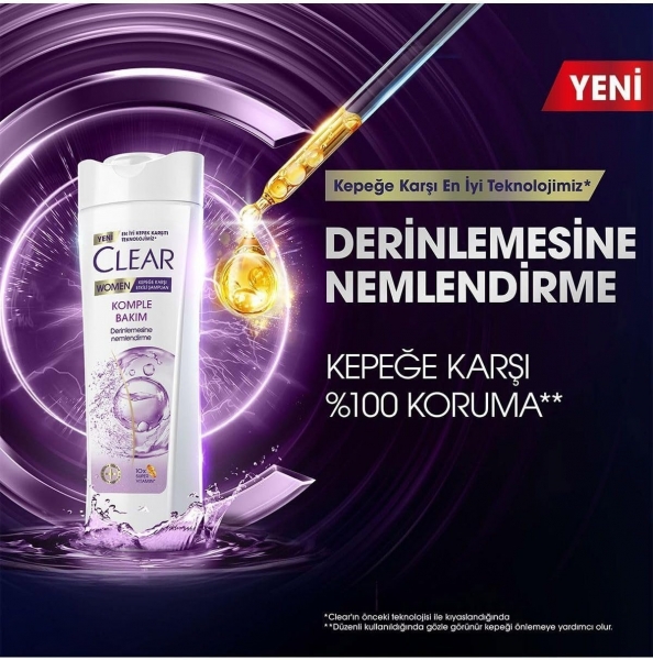 Clear Women Komple Bakım Kepeğe Karşı Etkili 350 ml Şampuan