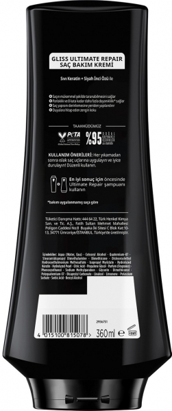 Gliss Ultimate Repair Güçlendirici & Yapılandırıcı Bakım 360 ml Saç Kremi
