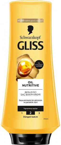 Gliss Oil Nutritive Besleyici & Parlaklık Veren Bakım 360 ml Saç Kremi