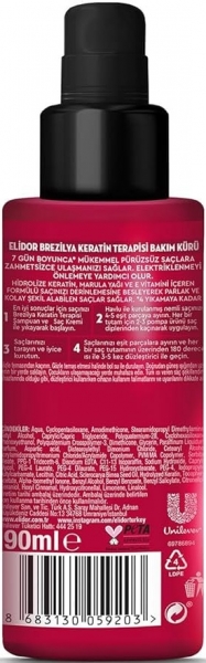 Elidor Brezilya Keratin Terapisi Isı ile Aktifleşen Keratin Bakım Kürü 90 ml Saç Kremi