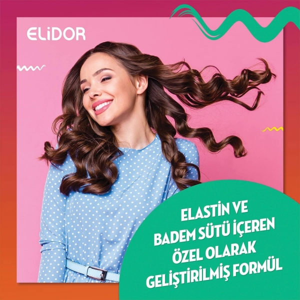 Elidor 7/24 Şekillendirici Belirgin Bukleler Elastin ve Badem Sütü 265 ml Saç Kremi
