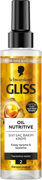 Gliss Oil Nutritive Kolay Tarama & Besleme Sıvı 200 ml Saç Kremi