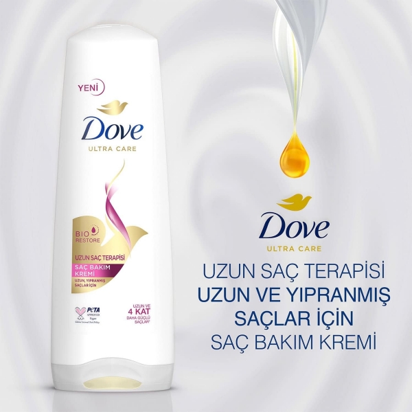 Dove Ultra Care Uzun Saç Terapisi Uzun Yıpranmış Saçlar 350 ml Saç Kremi