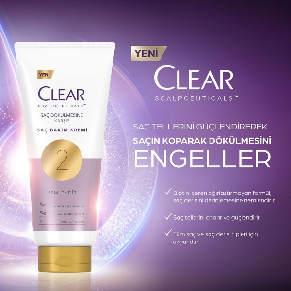 Clear Scalpceuticals Saç Dökülmesine Karşı Saç Kremi