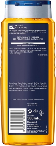 Nivea Men Boost 500 ml Duş Jeli