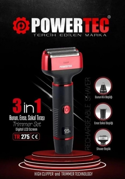 Powertec TR-275 Çok Amaçlı Tıraş Makinesi