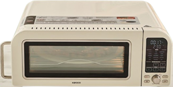 Karaca Vintage Craft Pizza Makinesi ve Airfryer Cream Mini Fırın