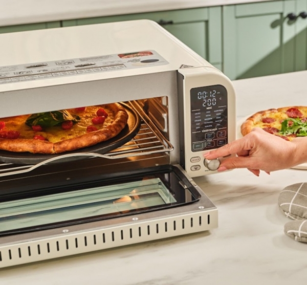 Karaca Vintage Craft Pizza Makinesi ve Airfryer Cream Mini Fırın