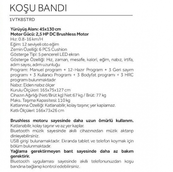 Voit Stride Koşu Bandı