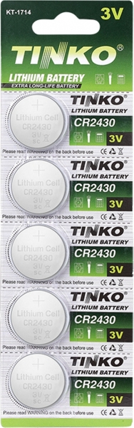 Tinko CR2430 5'li Düğme Pil