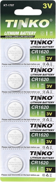 Tinko CR1620 5'li Düğme Pil