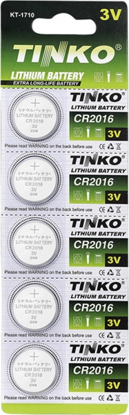 Tinko CR2016 5'li Düğme Pil